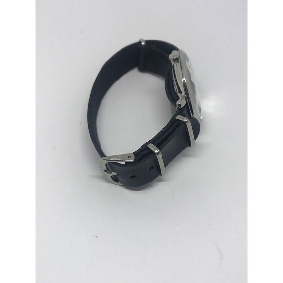 Fossil Le1032 Women's Black Leather Analog White Dial Quartz Genuine Watch No36 - Picture 9 of 9